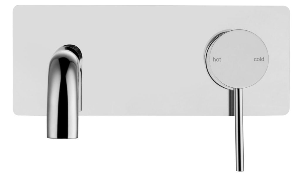 Hot Deal! Chrome 1P Curved Spout Mica Wall - Mount Faucet Combo