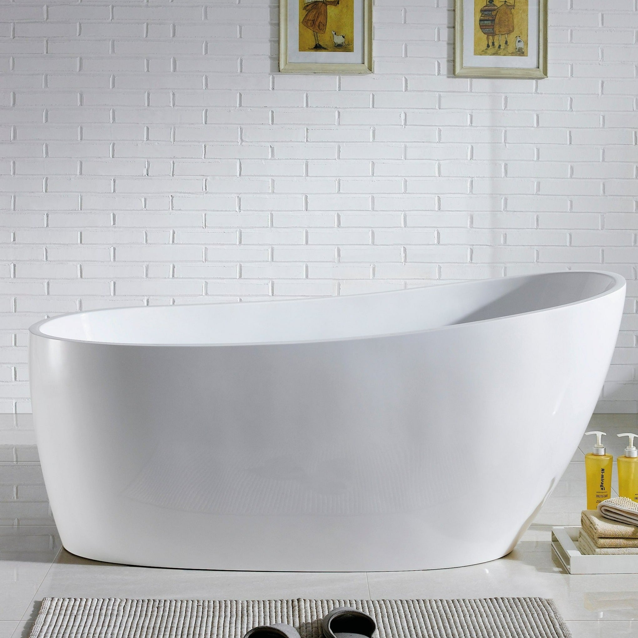 Special Offer! Hamilton 1700mm Gloss White Freestanding Sanitary Bathtub