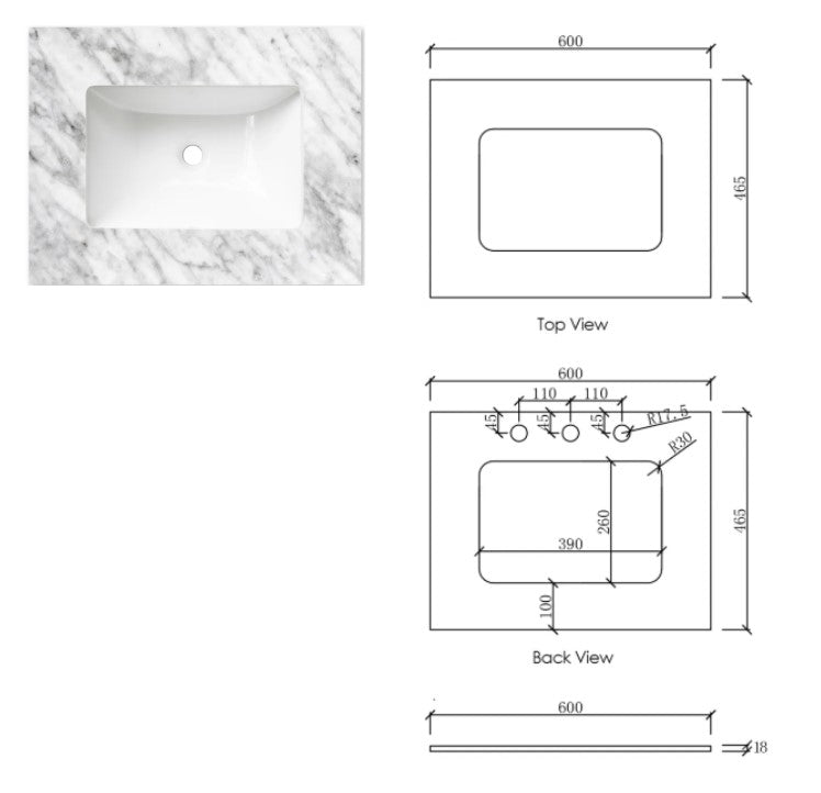 Hampton Mark II 600mm Matte Black Wall - Hung Vanity: Stylish Storage Deal