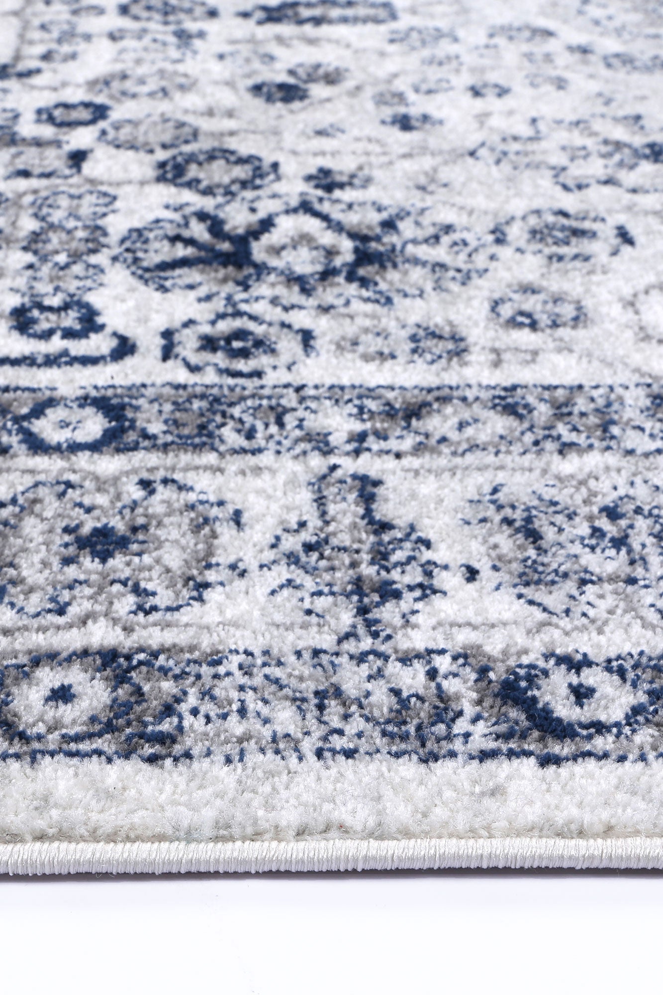 Exclusive Offer! Navy Cream Traditional Style Ligures Area Rug for Your Home