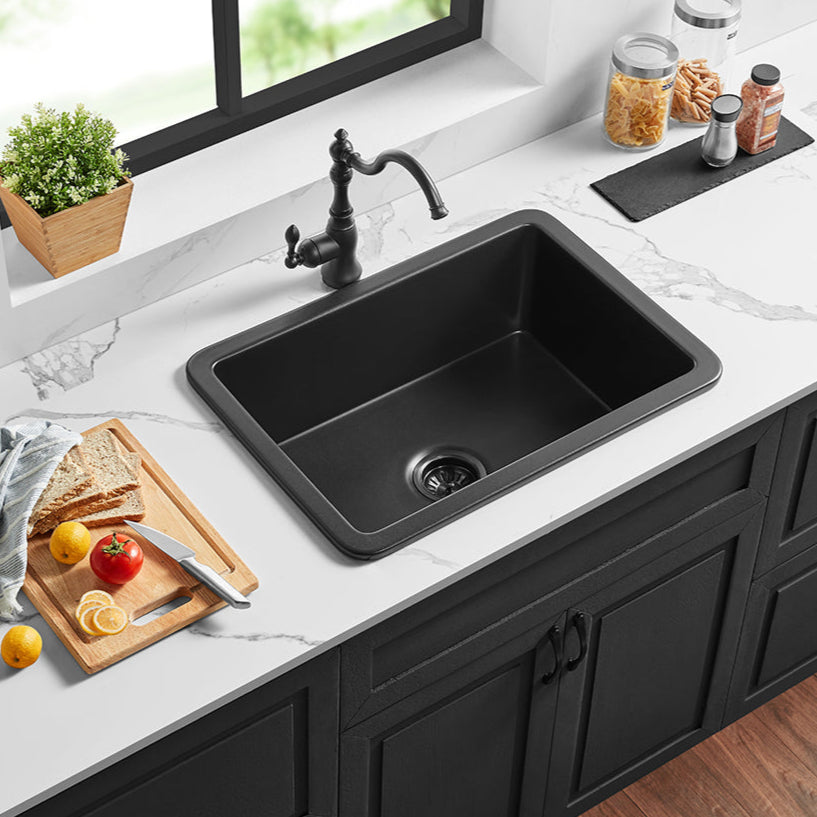 Hot Sale! POS Camden Undermount Kitchen Fireclay Sink in Matte Black, 810x480x254mm
