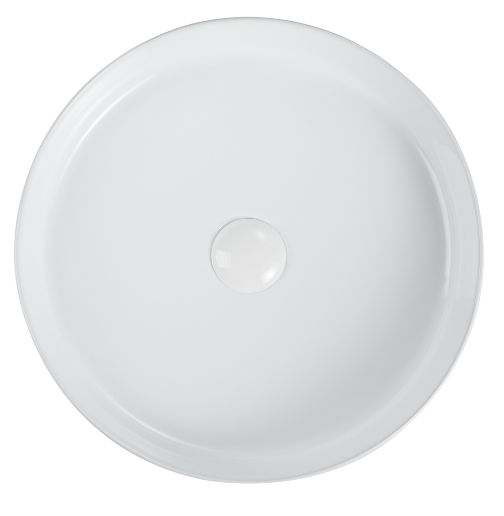 White Aimee Basin - Sleek 410 x 100mm for Modern Bathrooms
