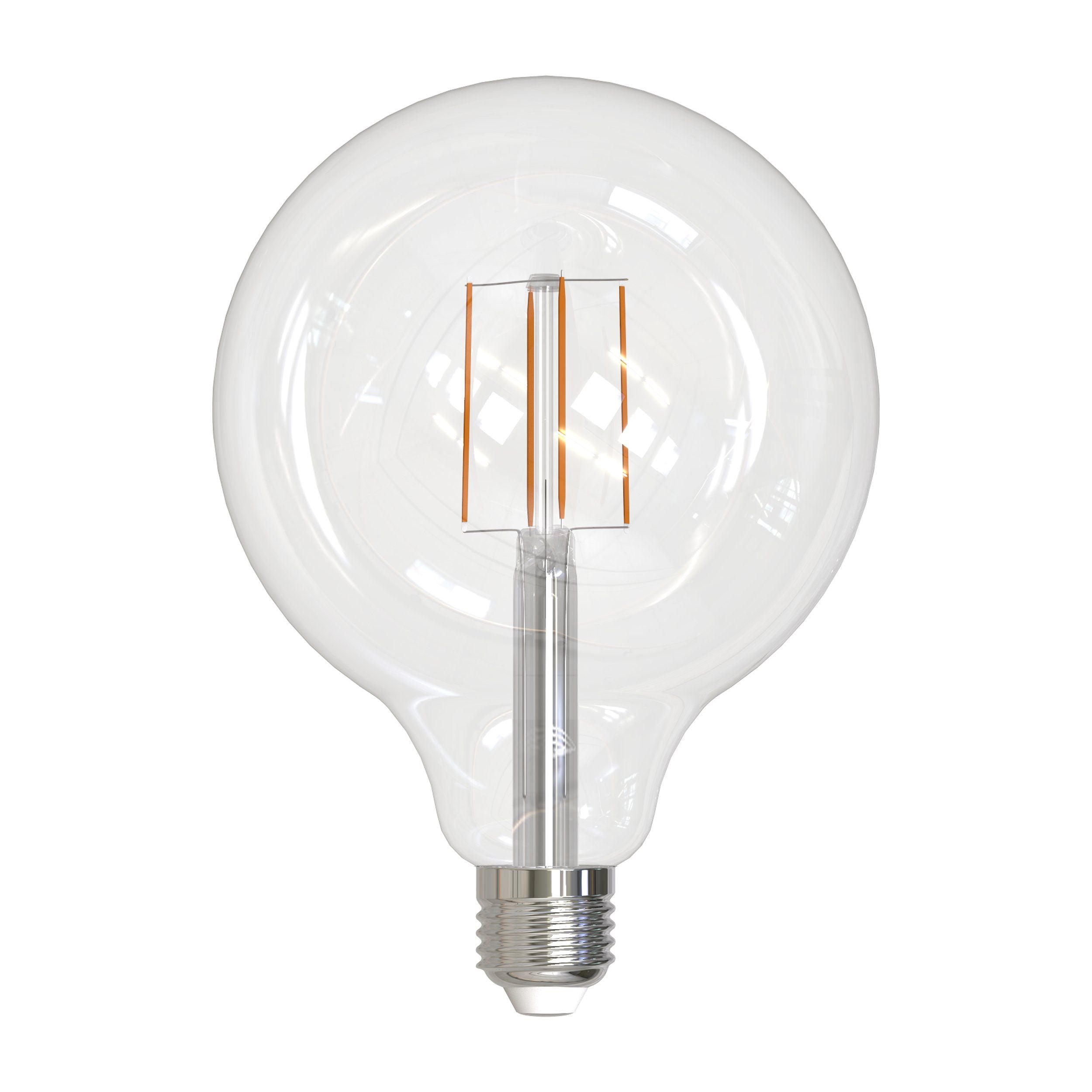 6PCS 5W E27 LED G125 Clear Warm White Globe Bulbs - Great Value Pack