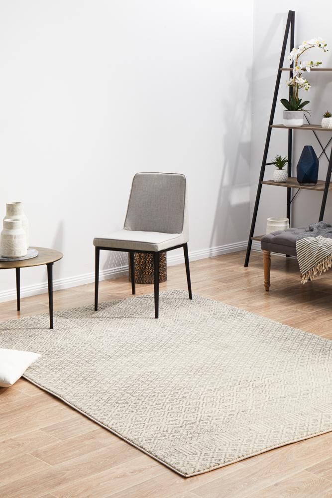 Hot! Evoke Transitional Diamond Grey Rug
