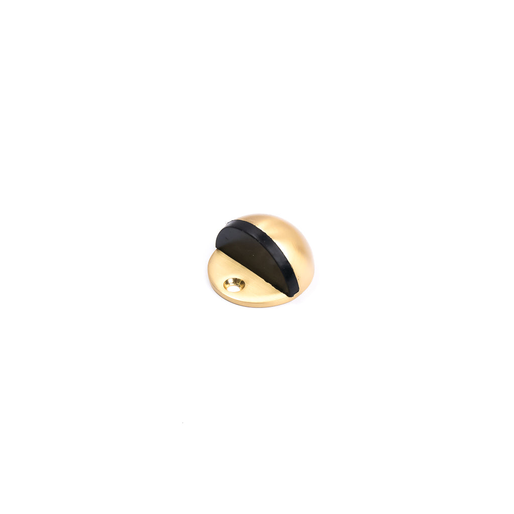 Amazing Half Moon Door Stop - Satin Brass & Matt Black
