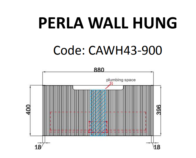 PERLA Mark II Matte White Wall - Hung Vanity in All Available Sizes
