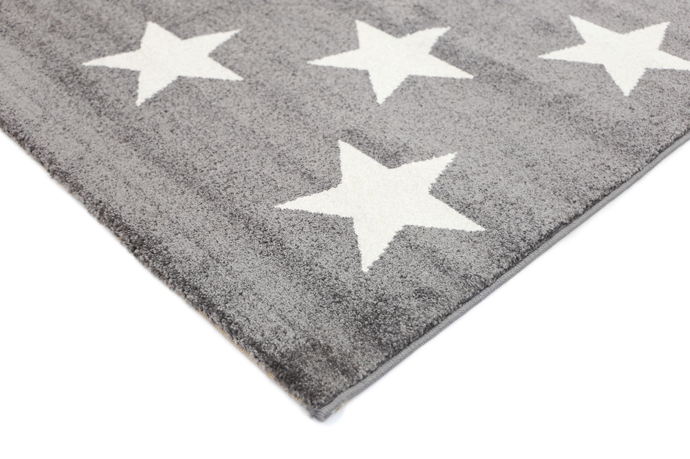 Piccolo Kids Rug: Charcoal & White Stars - Ideal for Imaginative Play