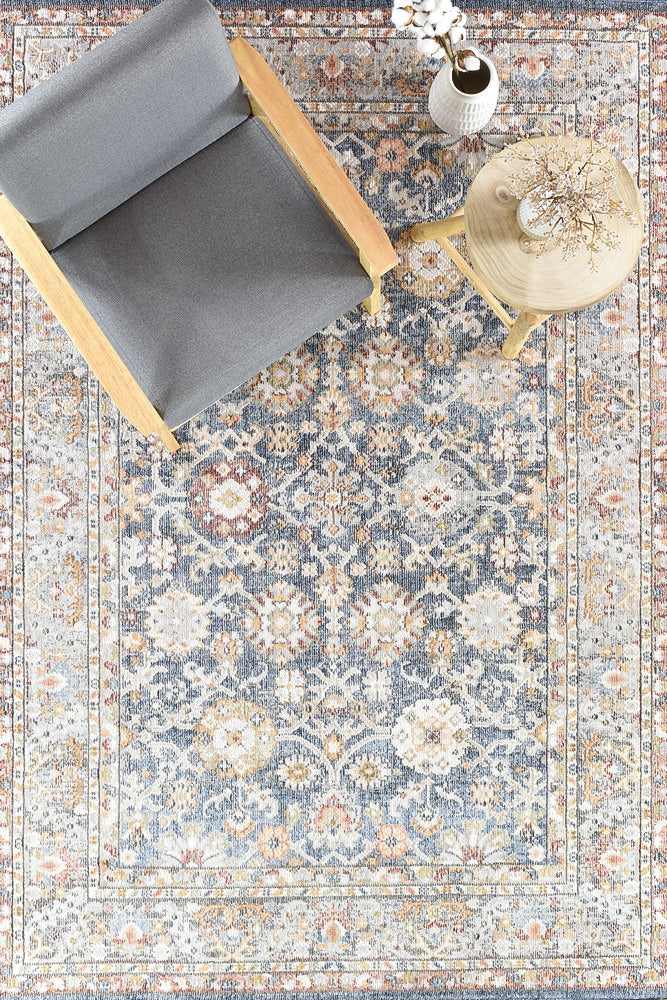 Hot Sale! Medina Machine-Made Polypropylene Dark Blue Floor Rug A156A for Elegant Living Spaces