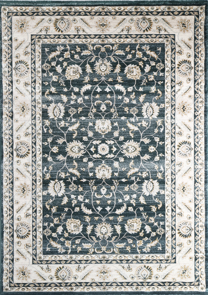 Hot Sale! Oregon Navy Blue Border Area Rug with Vintage Oriental Design