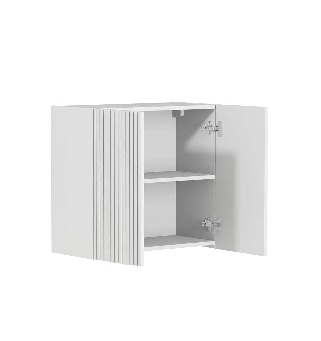 Otti Noosa Matte White Fluted Wall Laundry Cabinet (632x328x600)
