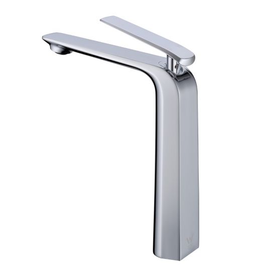 Esperia Tall Basin Mixer in Brushed Yellow Gold with Chrome Finish
