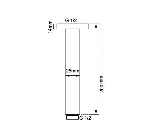 Hot Deal! AQU 200mm Brushed Gold Brass Ceiling Shower Arm