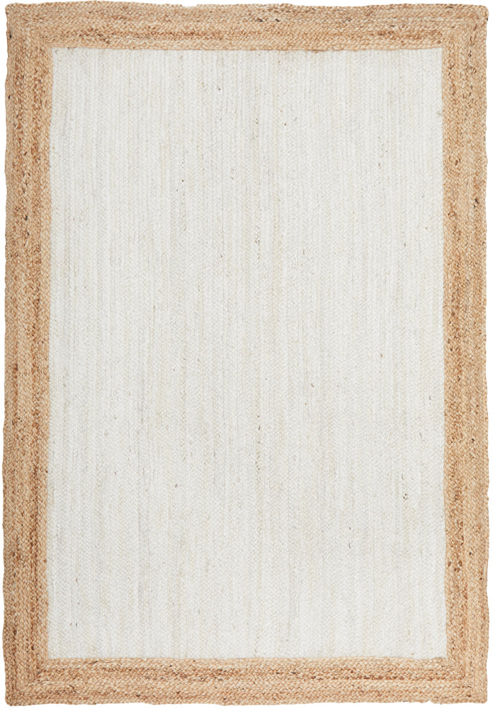 Noosa 333 White Natural Jute Rug - Eco - Friendly & Stylish