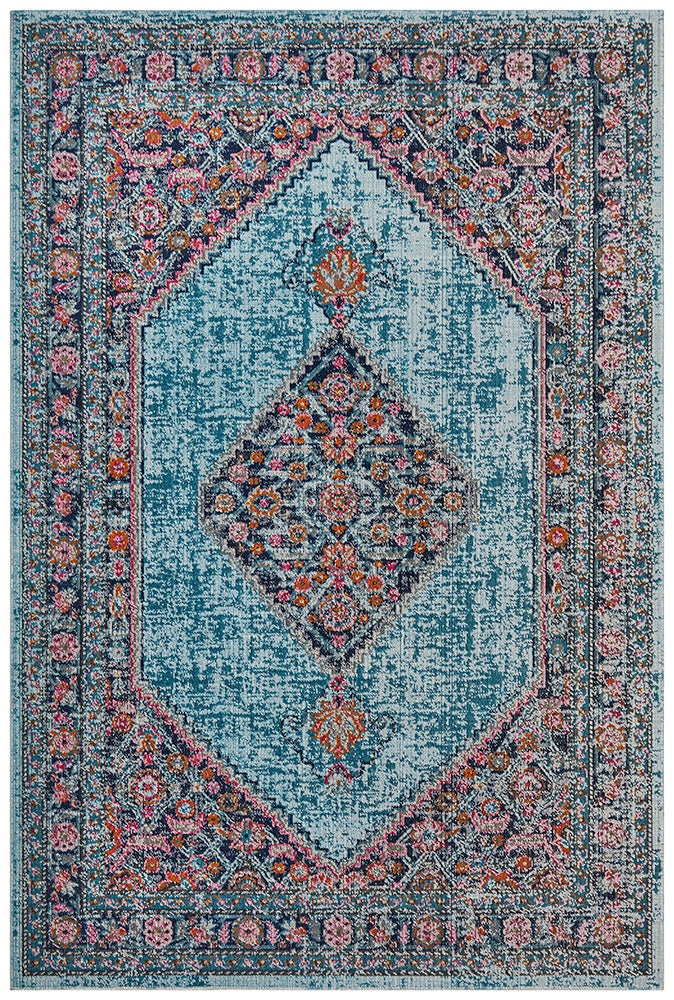 Discount! Stunning Eternal Whisper Diamond Blue Polypropylene Rug for Modern Homes