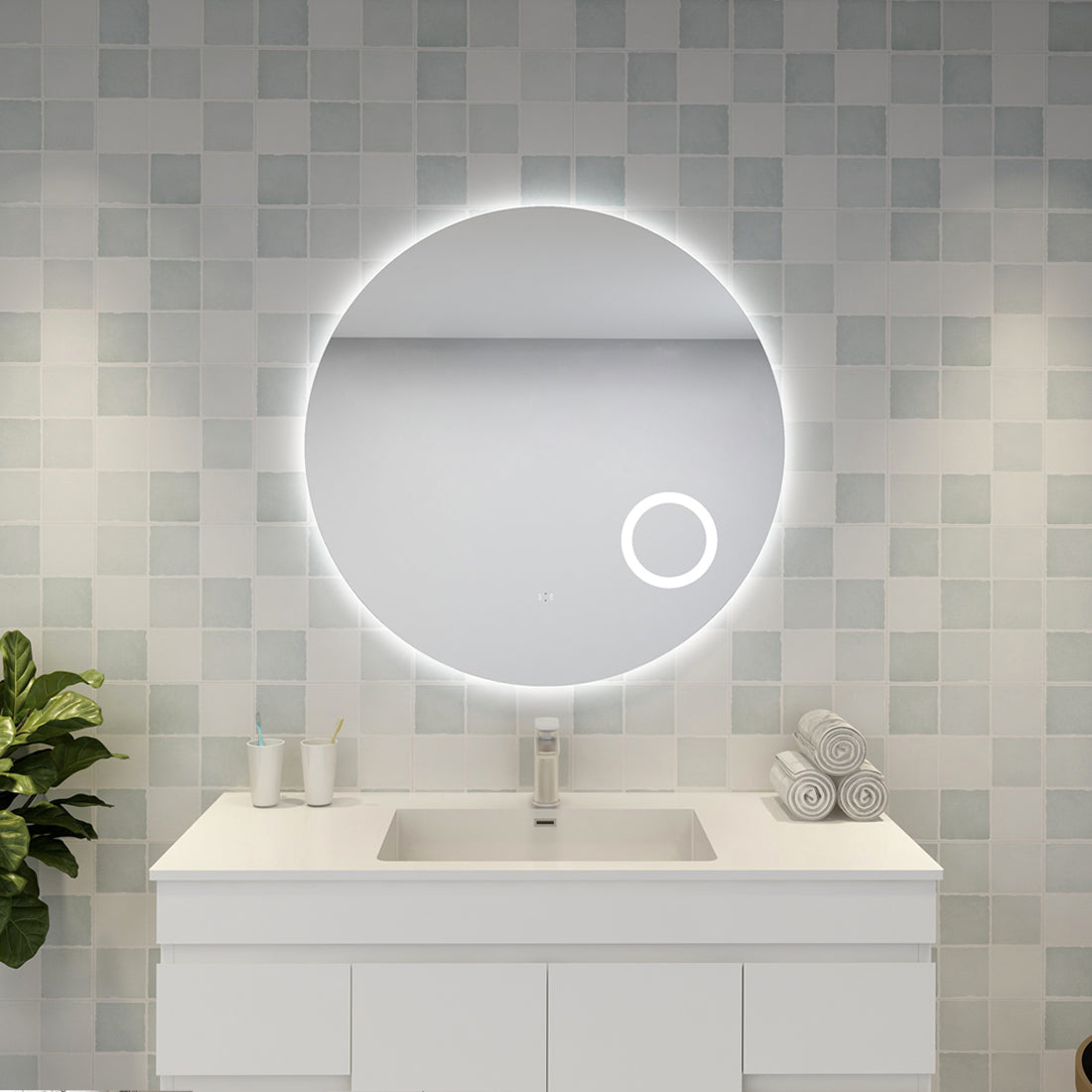 Super Deal! 900mm Poseidon LED Backlit Vanity Mirror with Magnifier