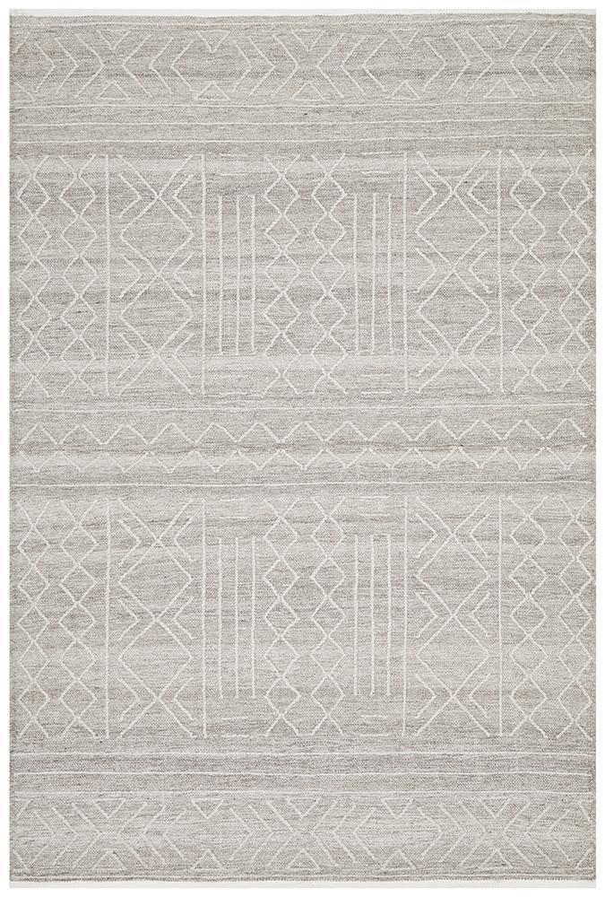Hudson 807 Natural 100% Wool Flat Woven Rug - Exclusive from Rug Culture