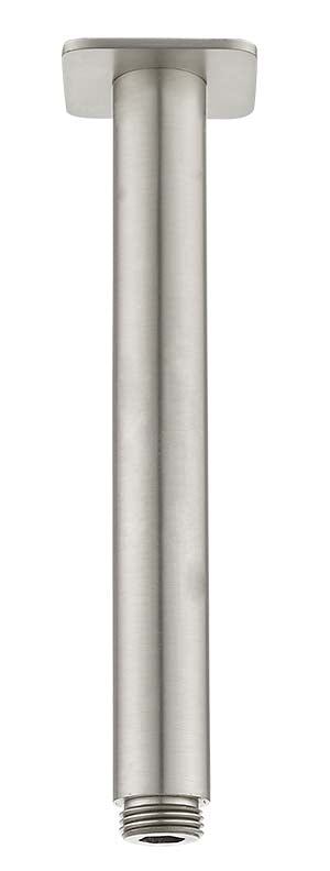 Sleek Brushed Nickel Limpid Ceiling Shower Arm for Modern Bathrooms