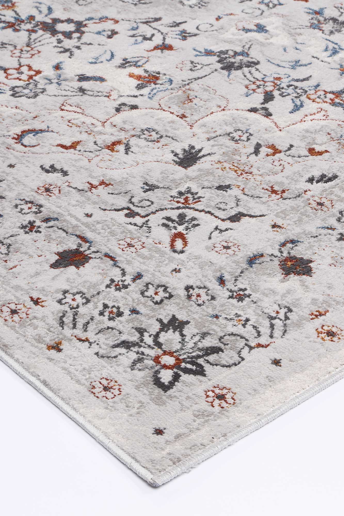 Ivory & Red Traditional Style Rug by Malo Ava