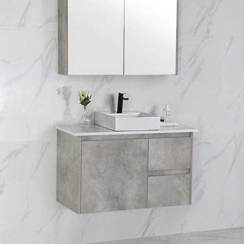LOLA Grey Wall Hung Vanity - All Sizes Available