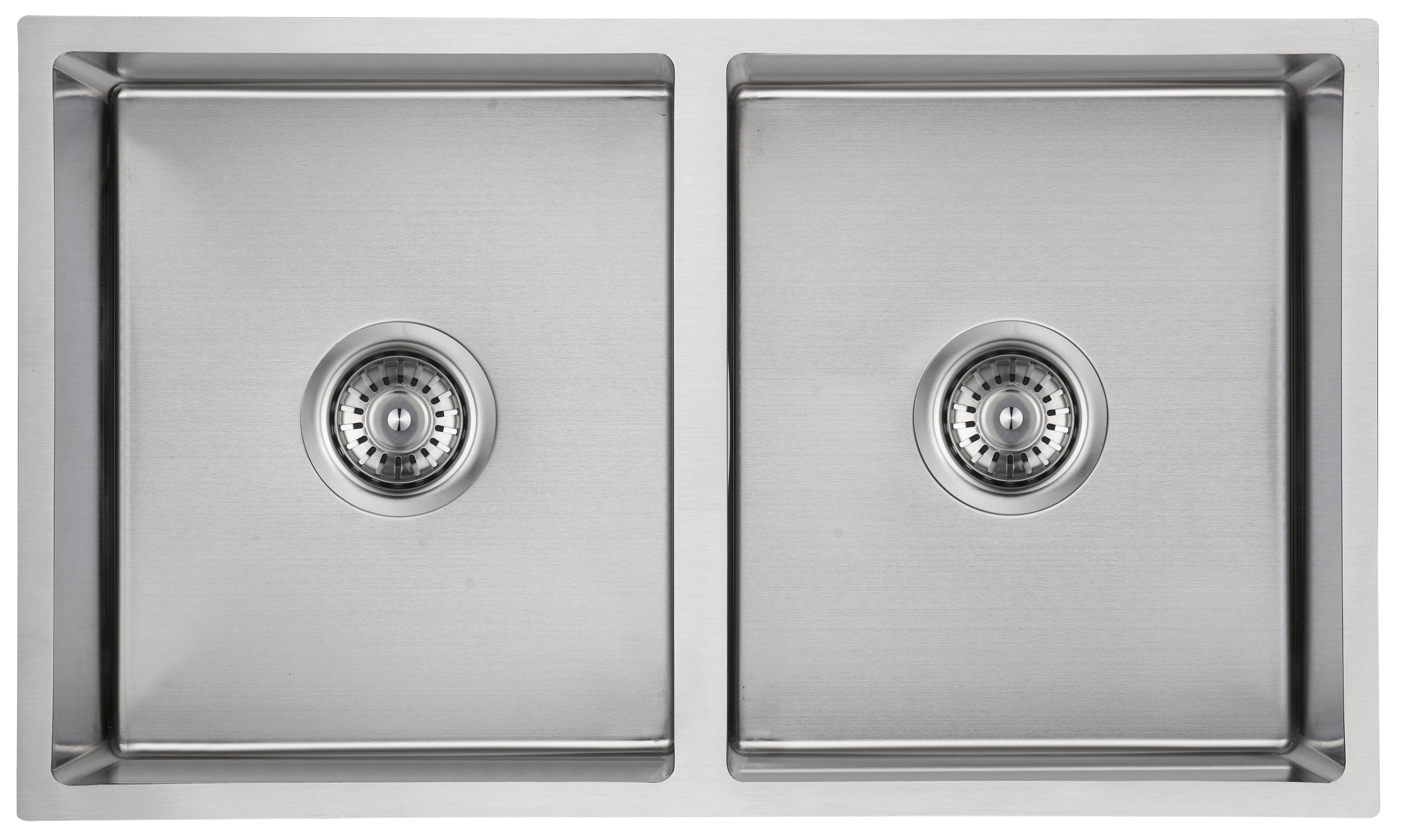 Hot Deal: New Chrome Cora Above/Undermount Stainless Steel Sink, 750 x 440 x 200mm