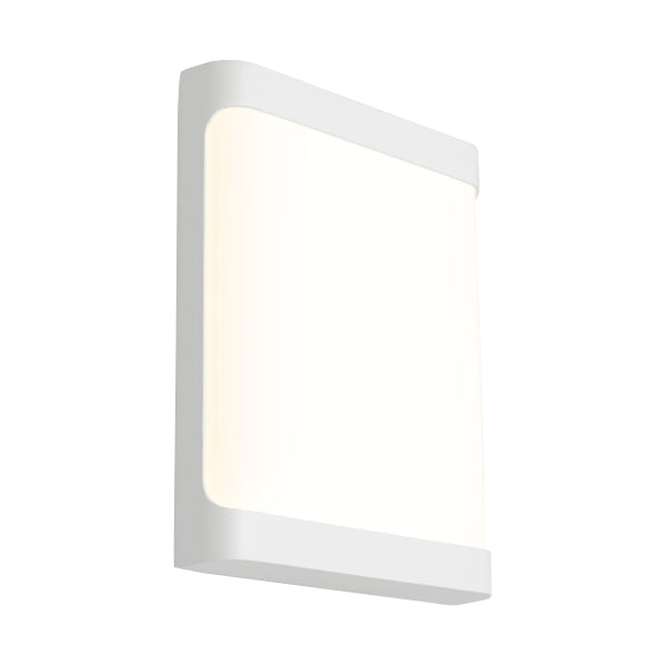 Odessa Plain White Exterior Wall Light - 1lt