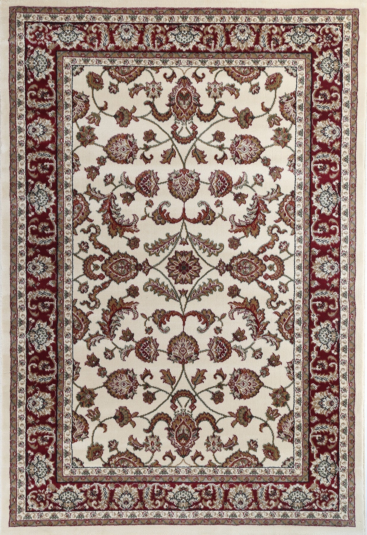 Hot Sale! Traditional Ornate Cream Ikat Rug with Border - A Timeless Home Decoration Piece