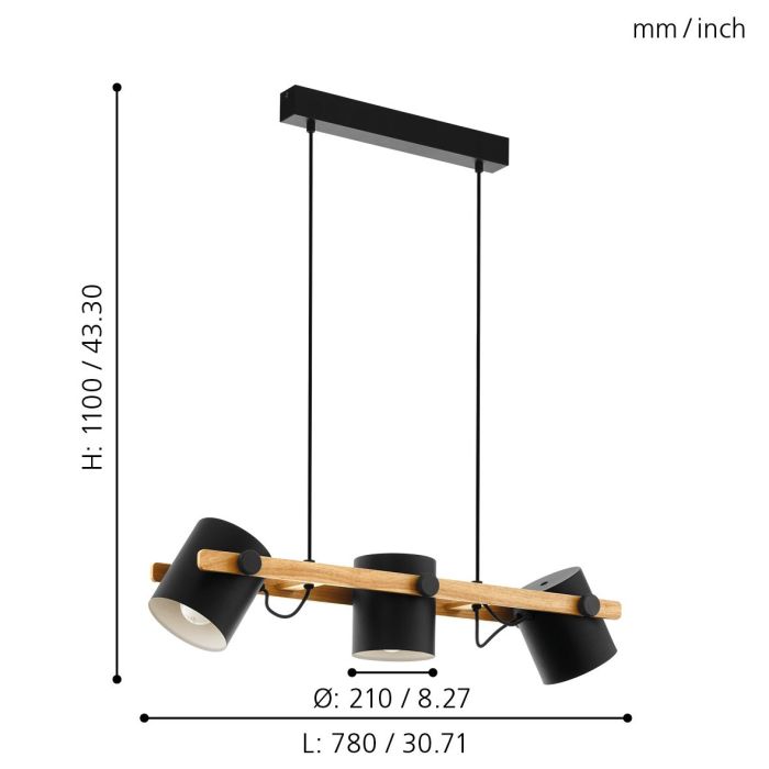 HORNWOOD Black Creme Pendant Light - Exclusive Offer