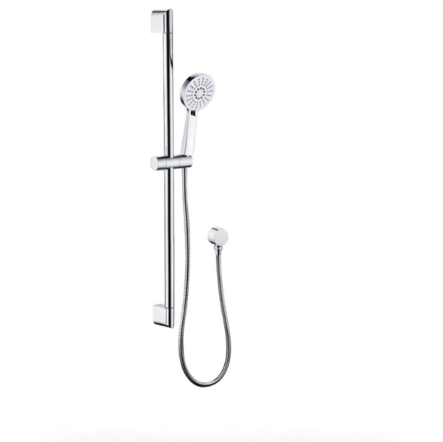 Chrome Maya Round Brass 3-Function 80cm Sliding Shower Set