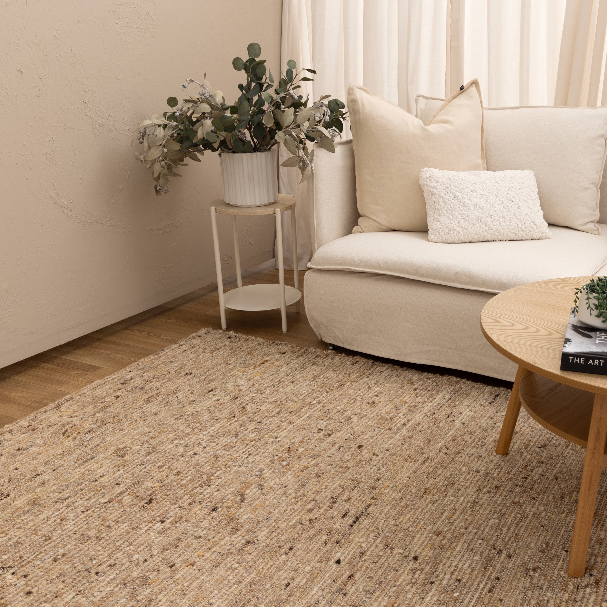 Exquisite Mackay Hand - woven Camel Wool and Natural Jute Reversible Rug
