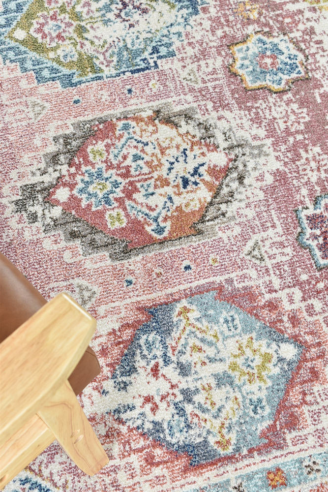 Hot Deal! Morocco 0414A Rose Tile Rug