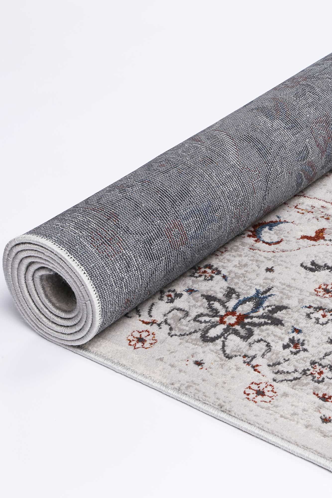 Ivory & Red Traditional Style Rug by Malo Ava