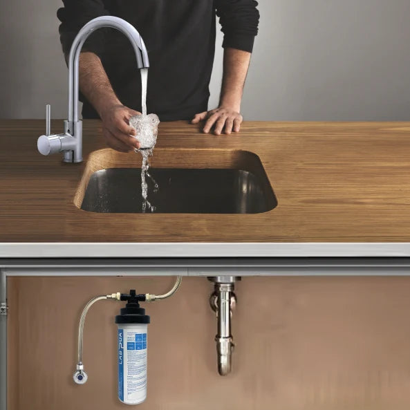 Hot Deal! Brushed Gold Mica 3-Way Filtered Kitchen Sink Mixer for Pure Water
