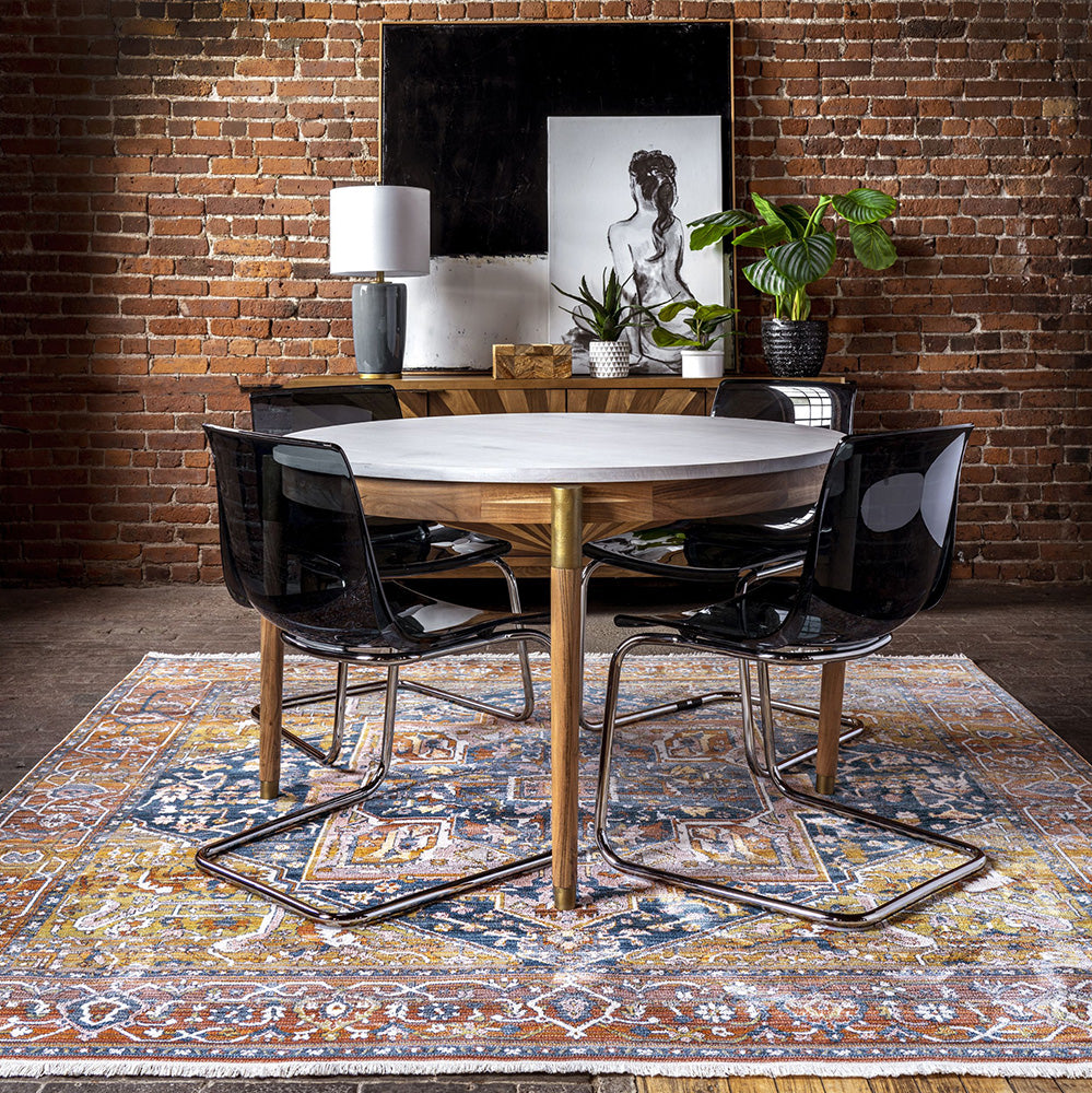 Hot! Heriz Rust Rug with Traditional Charm