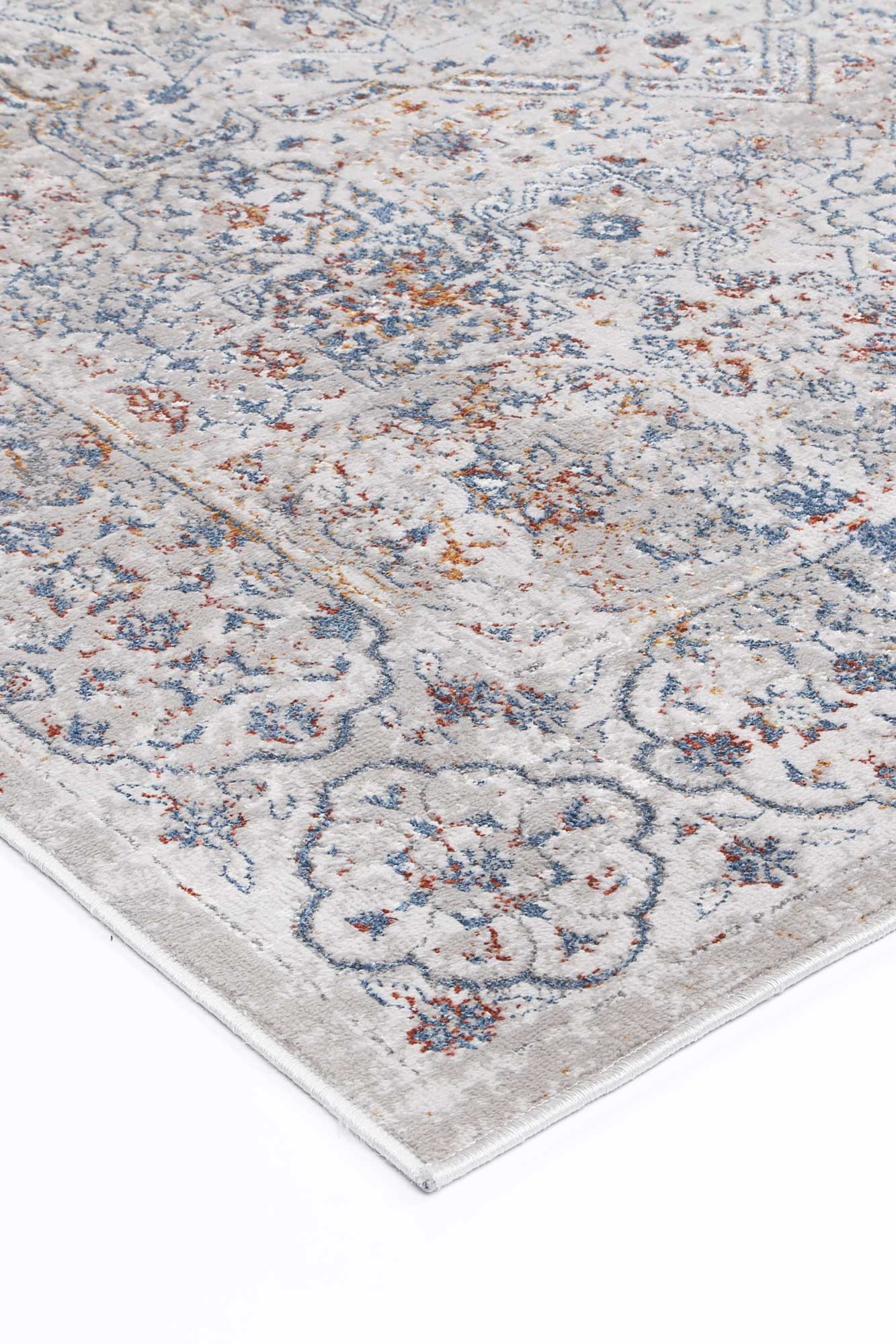 Fantastic Malo Traditional Rug in Aurora Grey & Blue - A Must - Have for Your Home