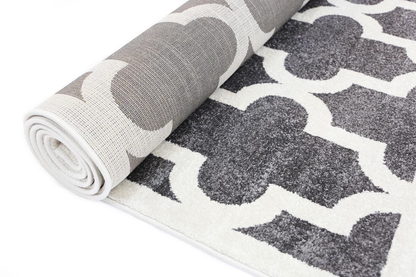 Special Offer! Piccolo Kids Rug with Grey and White Lattice Pattern