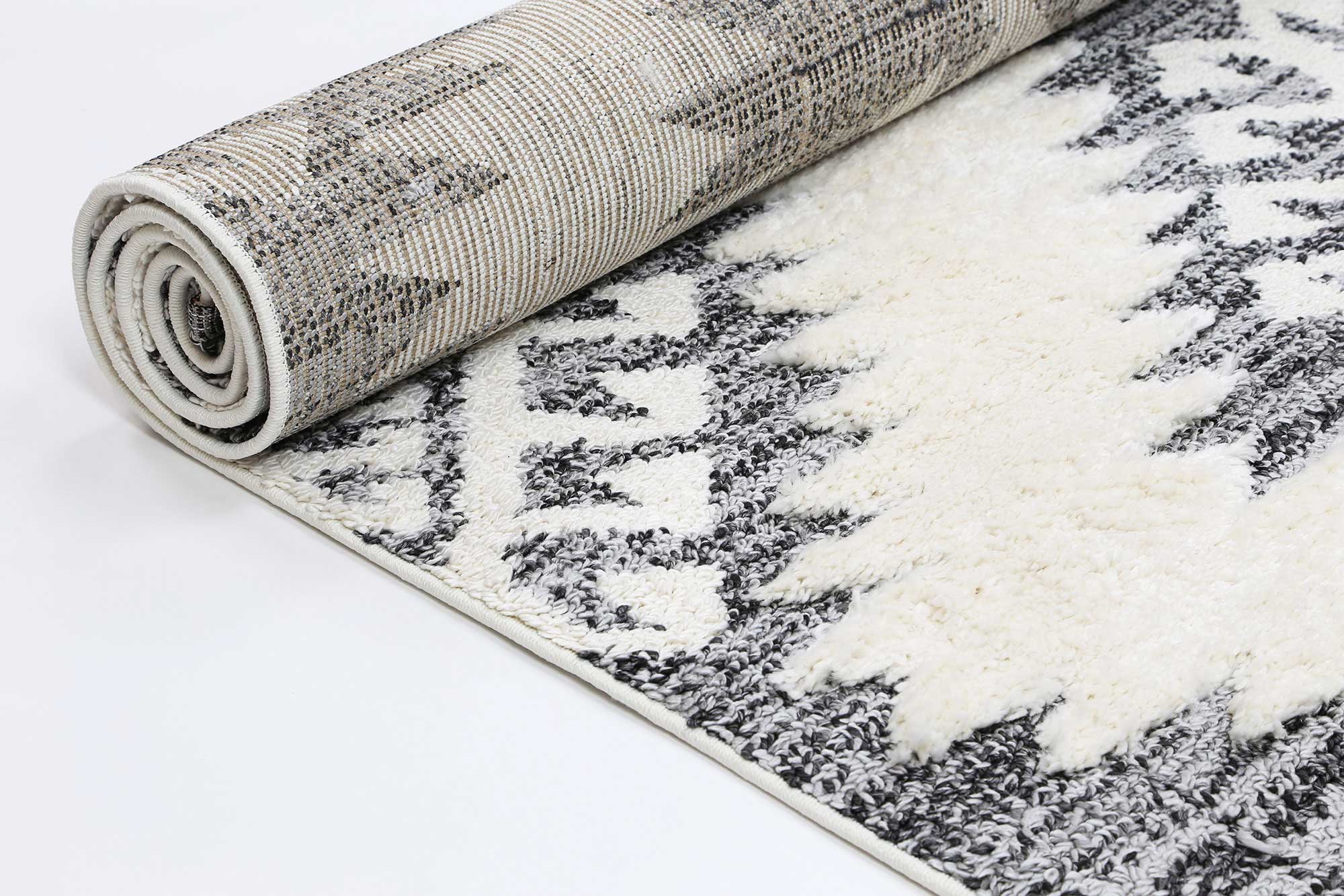 Hot! Mono Tribal Anthracite Cream Rug