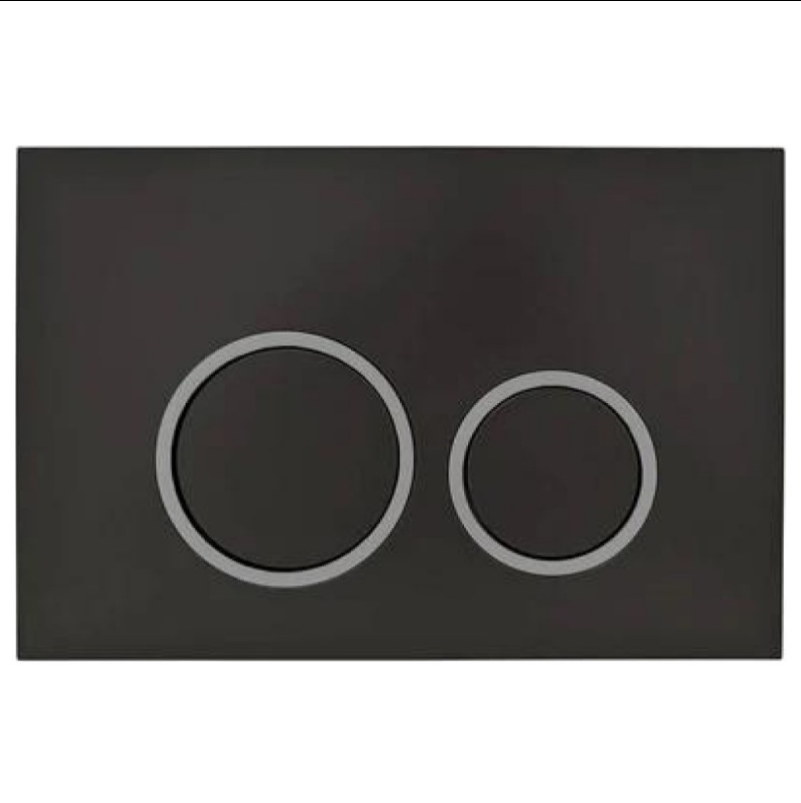 Mercio R&T Large Round Flush Plate in Stylish Black Finish