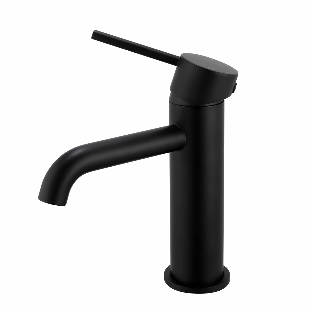 LUCID PIN Series Elegant Round Matte Black Basin Mixer