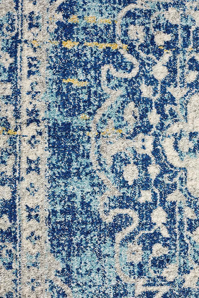 Exclusive Museum Wilson Navy Round Area Rug - Handmade Luxury for Your Home