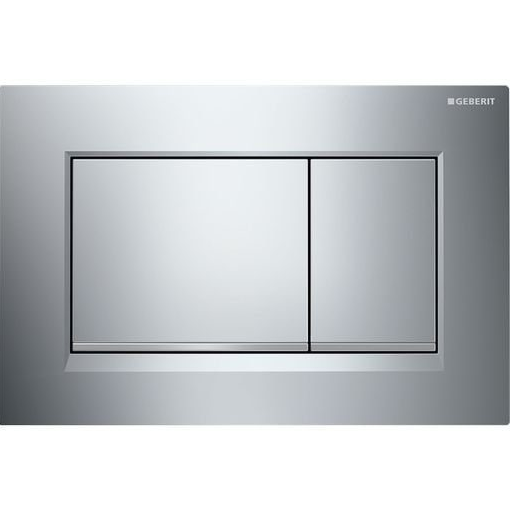Geberit Sigma30 Flush Plate with Chrome Finish and Matt Chrome Trim - Ideal for Modern Bathrooms