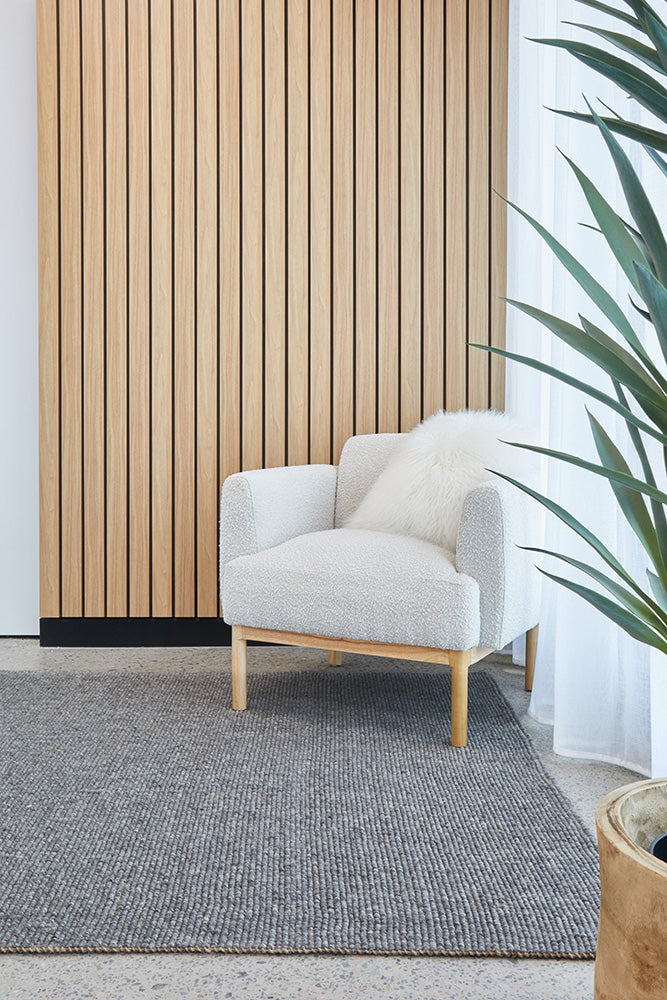 Harlow Ariel Modern Graphite Wool-Jute Handmade Rug