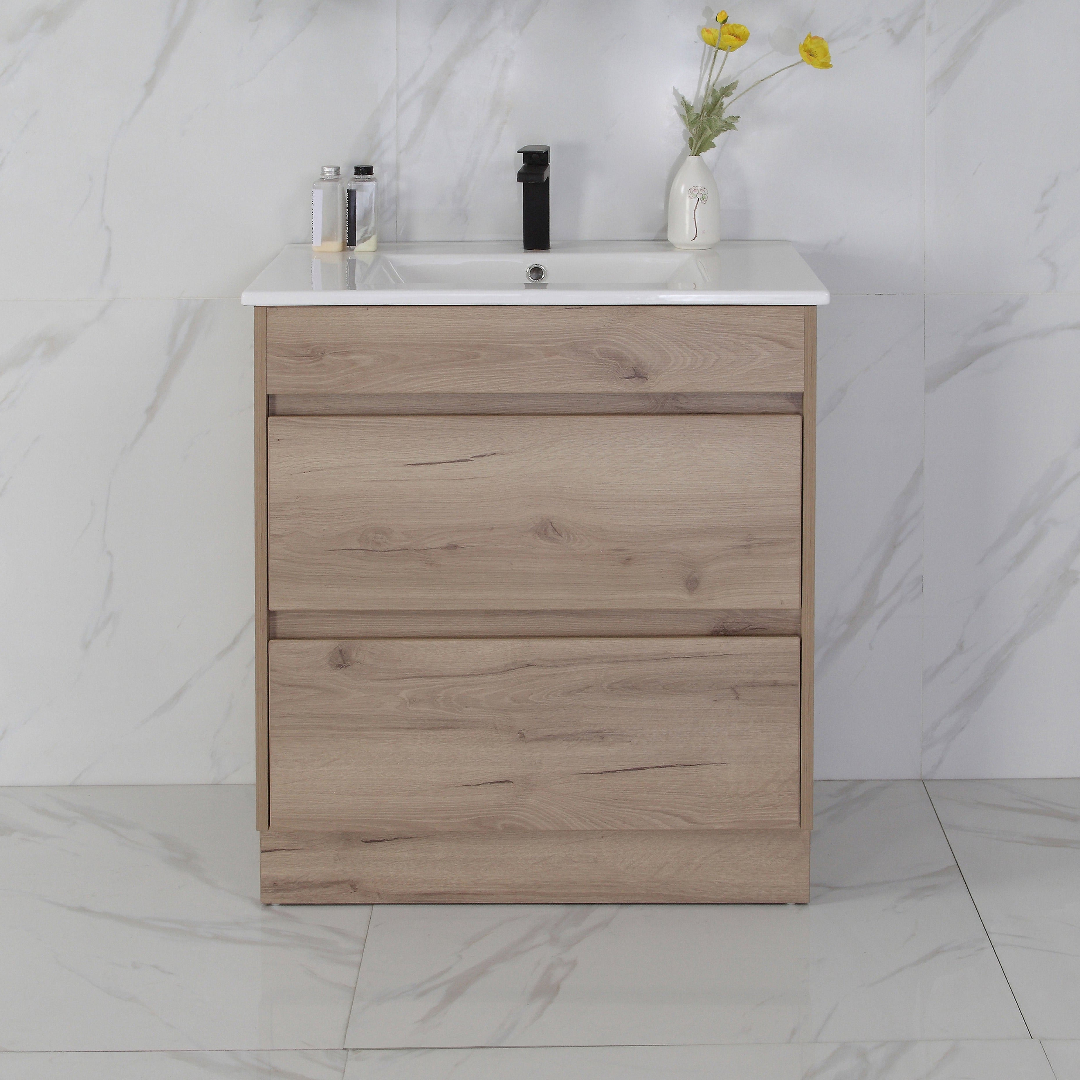 Get the Best MAX MDF Freestanding Vanity in Natural Oak - All Sizes Available