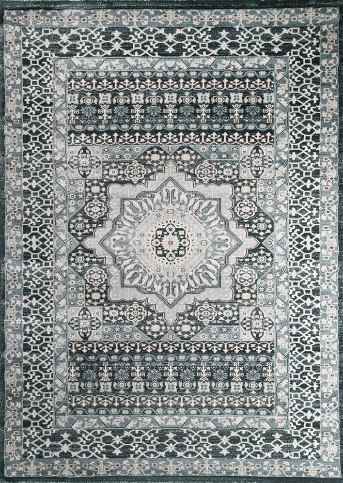 Oregon Navy Blue Oriental Rug - Vintage Flair Sale