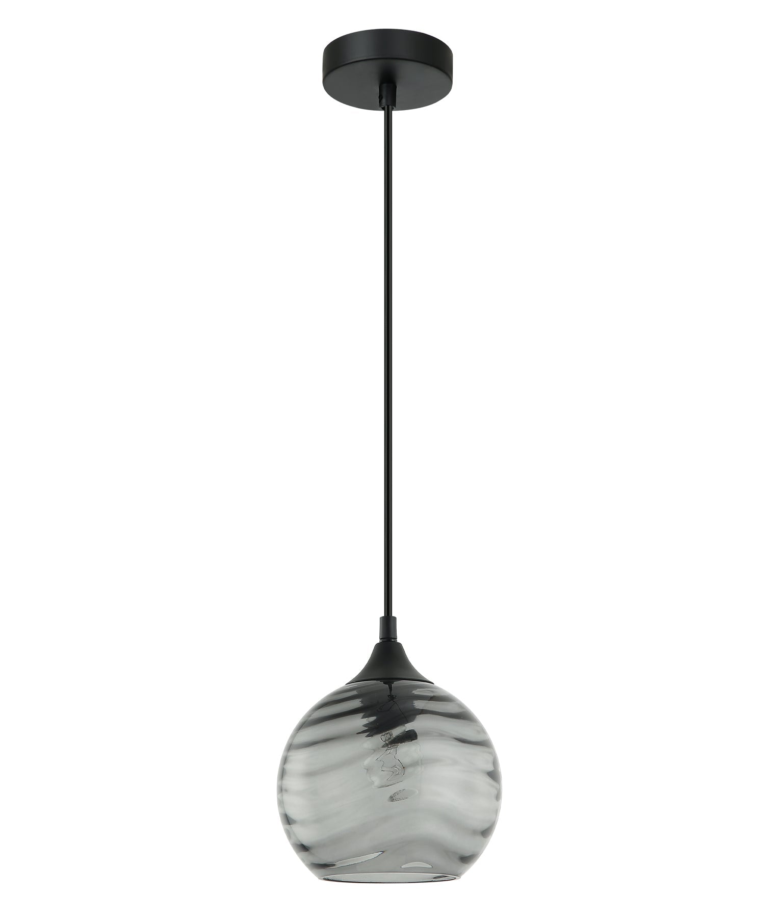 Modern Retro MARBRE: Wavy Wine Glass-Shaped Interior Single Pendant Lights