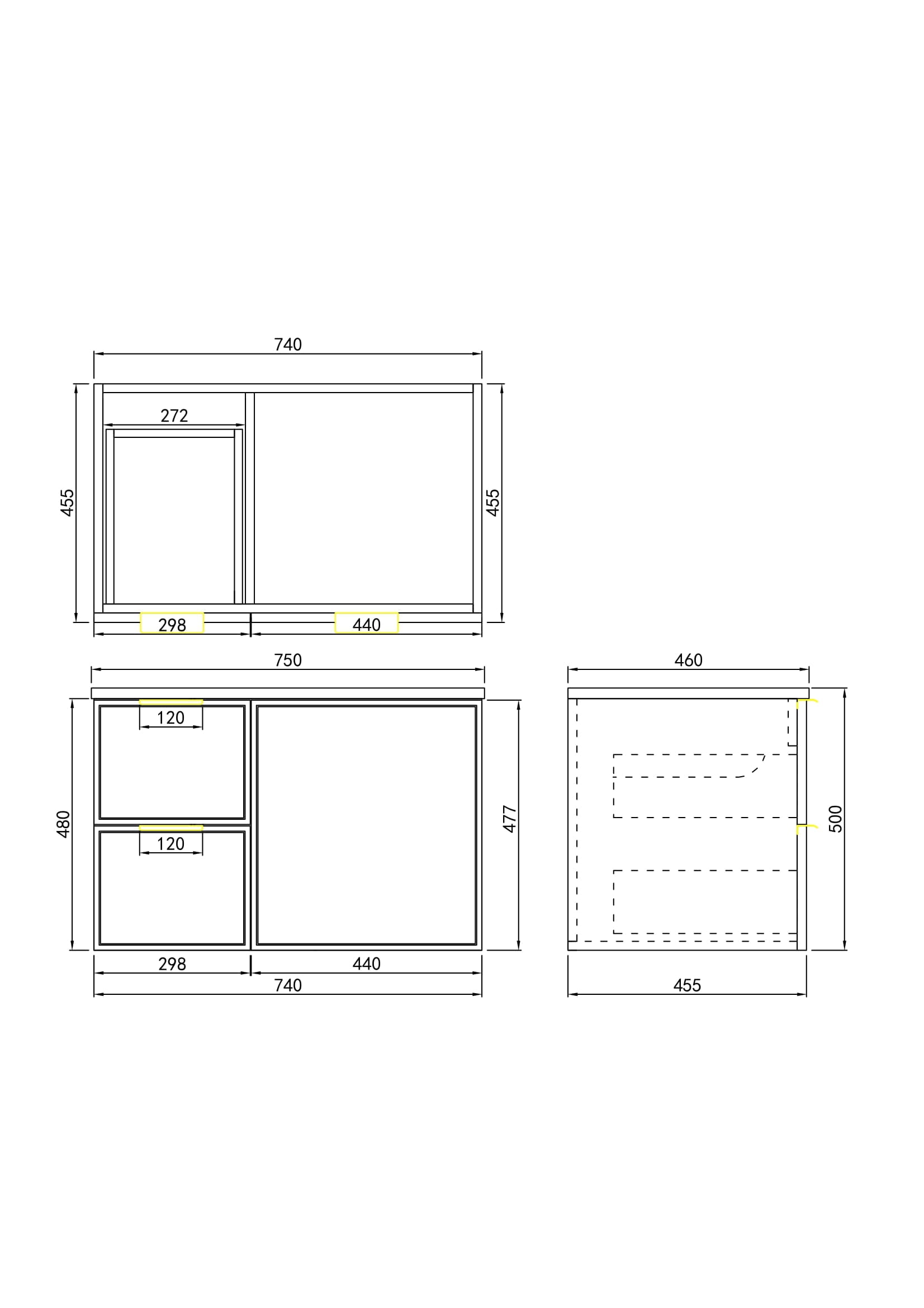 750mm Olive Green Miami Wall - Hung PVC Bathroom Cabinet
