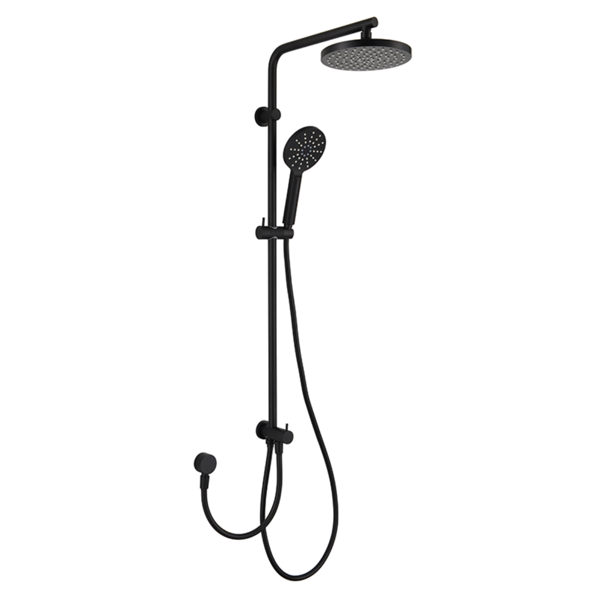 Black RetroFit Mica Dual-Function Shower Rail for Bathroom Upgrade