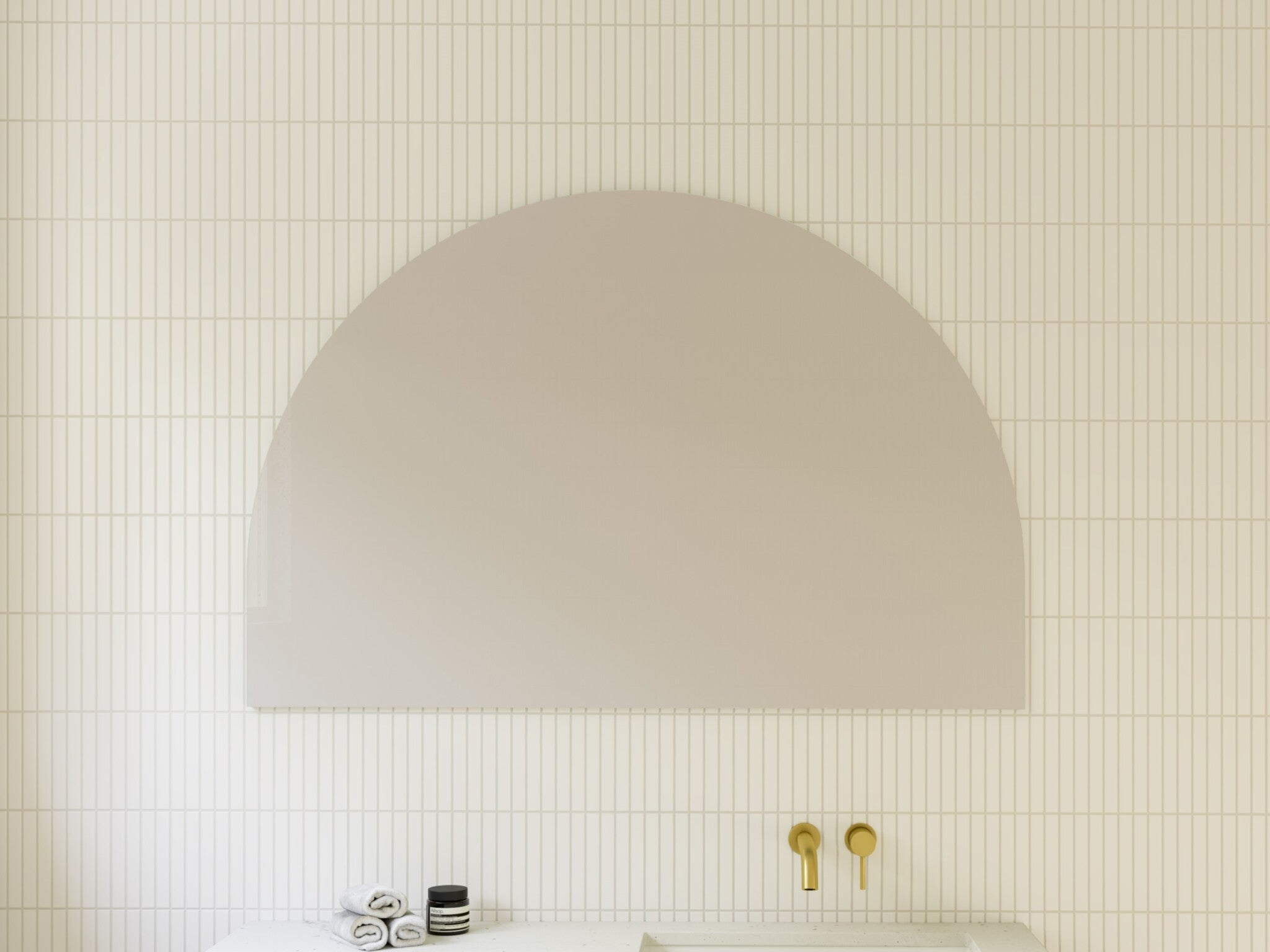 Get This Stunning 1200x800mm Melody Frameless Half-Moon Mirror with Optional Lighting Kit