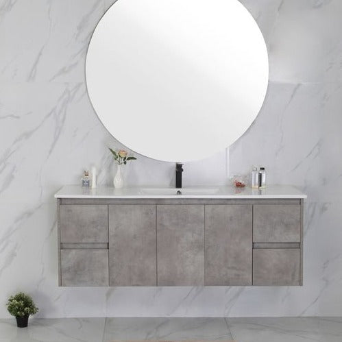 LOLA Grey Wall Hung Vanity - All Sizes Available