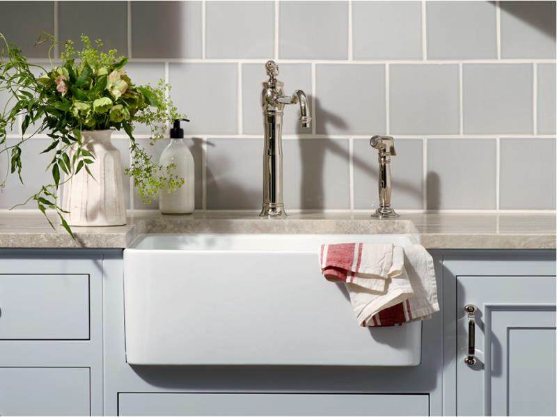 Gloss White POS Chelsea Fireclay Single Farmhouse Sink 660x451x253