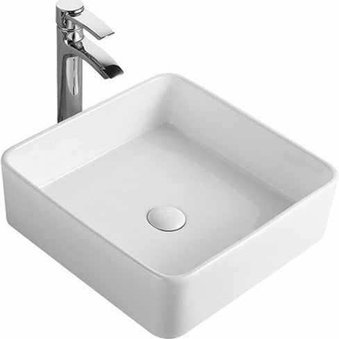 POSEIDON Ultra Slim Square Basin (415x415x135) with French Fluted Design